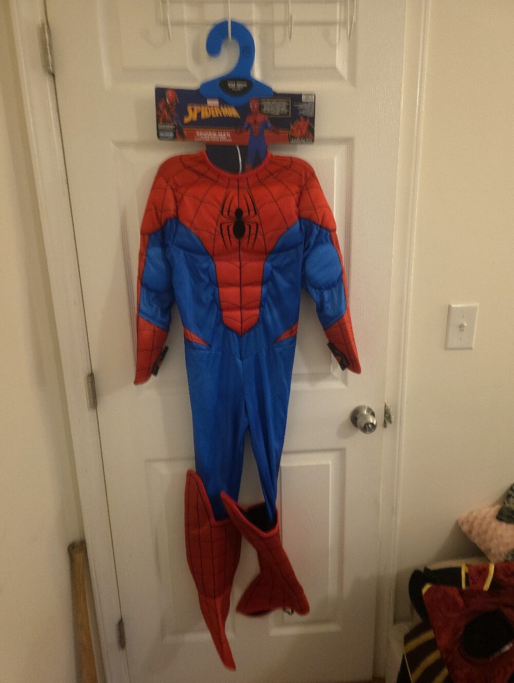 NWT Marvel Spider-Man Deluxe Muscle Kids Costume Set Size 7/8